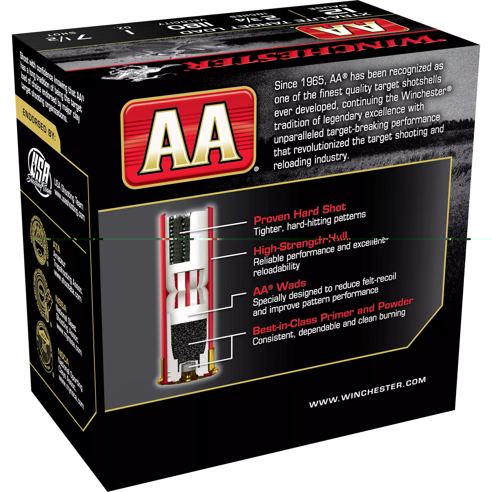 Winchester Ammo AAL127 AA Xtra-Lite Target 12 Gauge 2.75" 1 oz 1180 fps 7.5 Shot 25ea