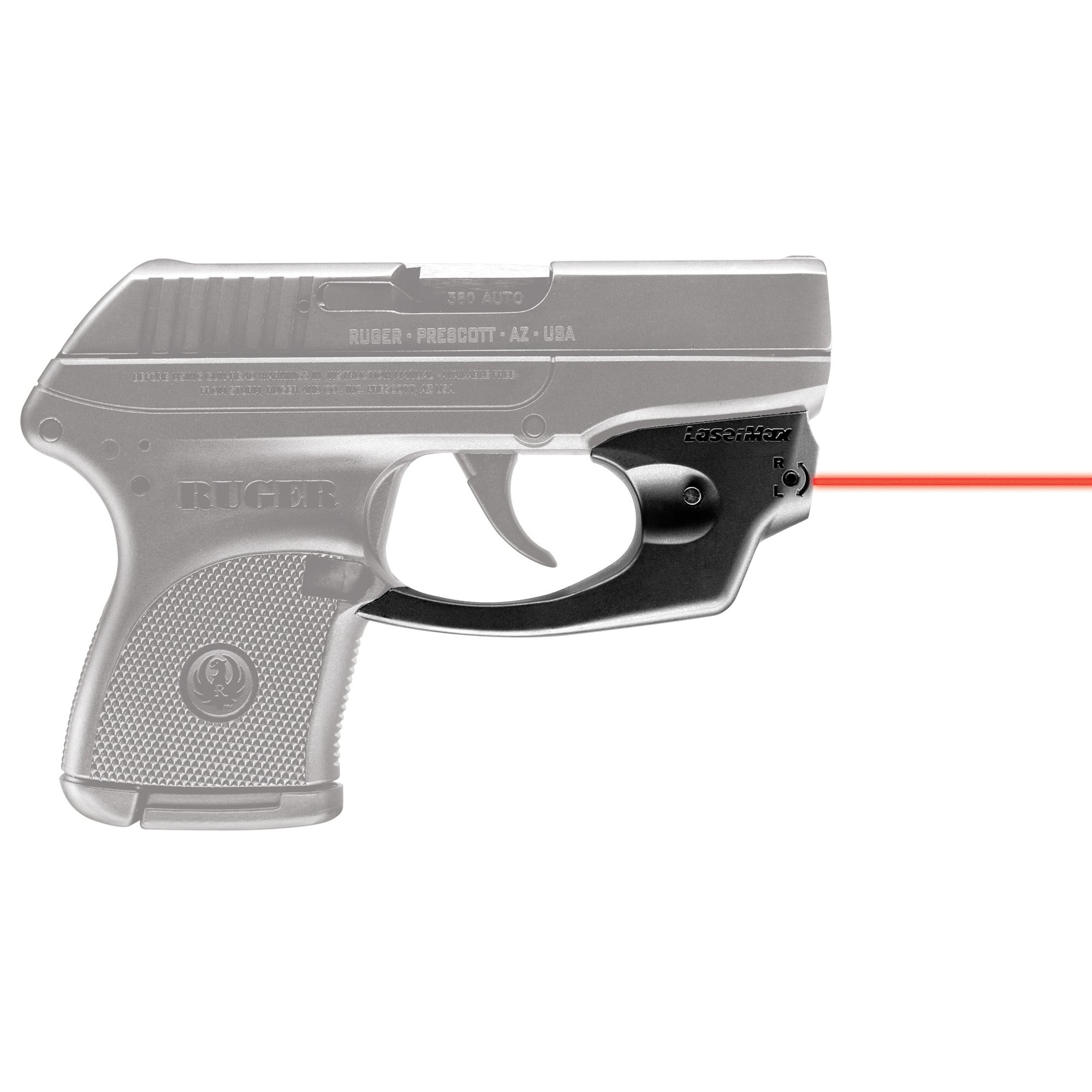 LaserMax CFLCP Centerfire Laser 5mW Red Laser with 650nM Wavelength & Black Finish for Ruger LCP