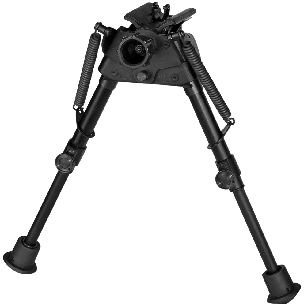 Harris Bipods S-BR2 Swivel BR Swivel Stud, 6-9", Self Leveling Legs, Rubber Feet