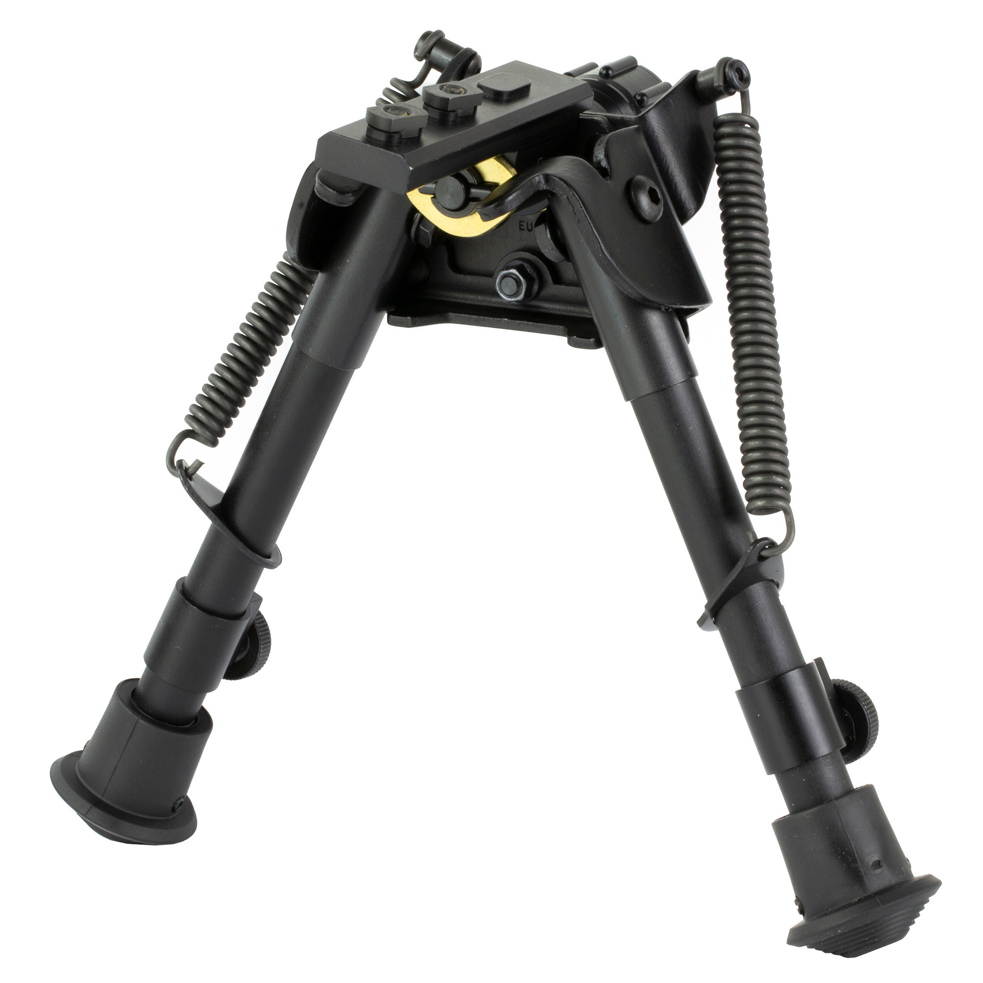Harris Bipods S-BR2M-LOK Swivel BR M-LOK, 6-9", Black Steel/Aluminum, Self-Leveling Legs, Rubber Feet