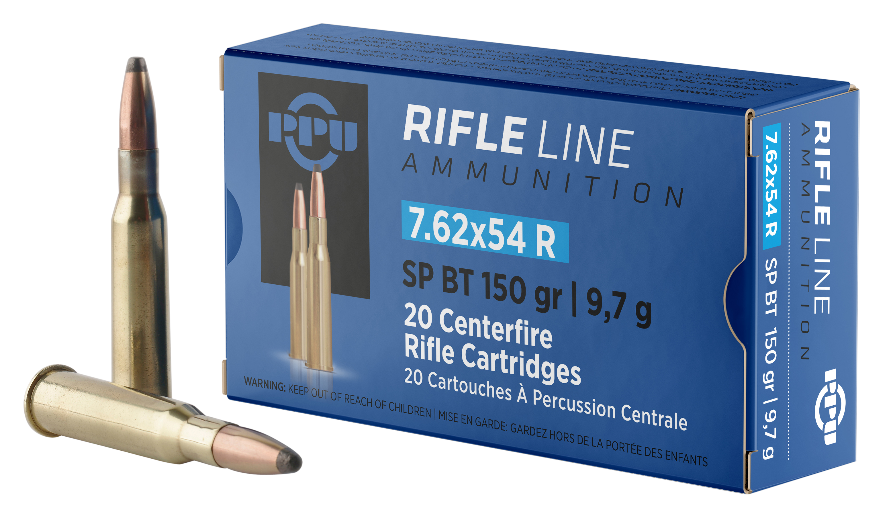 Prvi Partizan Ammunition 7.62x54mm Rimmed Russian (7.62x53mm Rimmed) 150 Grain Soft Point 20RD