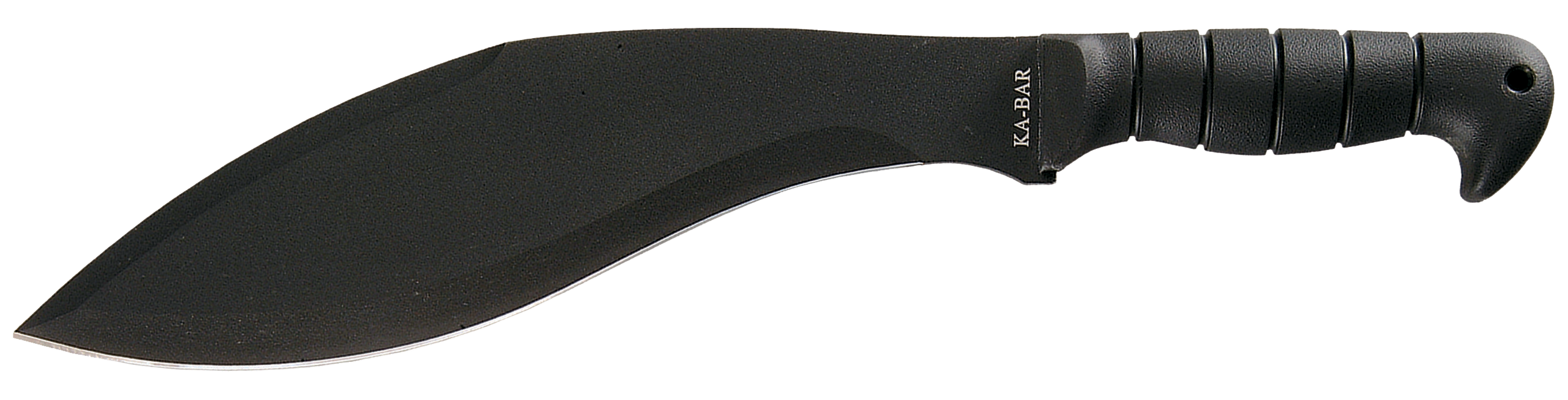 KA-BAR Kukri Machete 11.5" Carbon Steel Kukri Blade Black Kraton Handle Black with Nylon and Leather Sheath