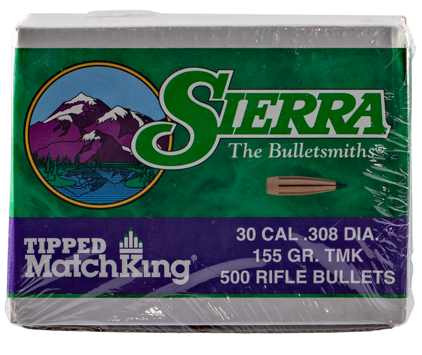 Sierra Tipped MatchKing (TMK) Bullets 30 Caliber (308 Diameter) 155 Grain Polymer Tip Boat Tail