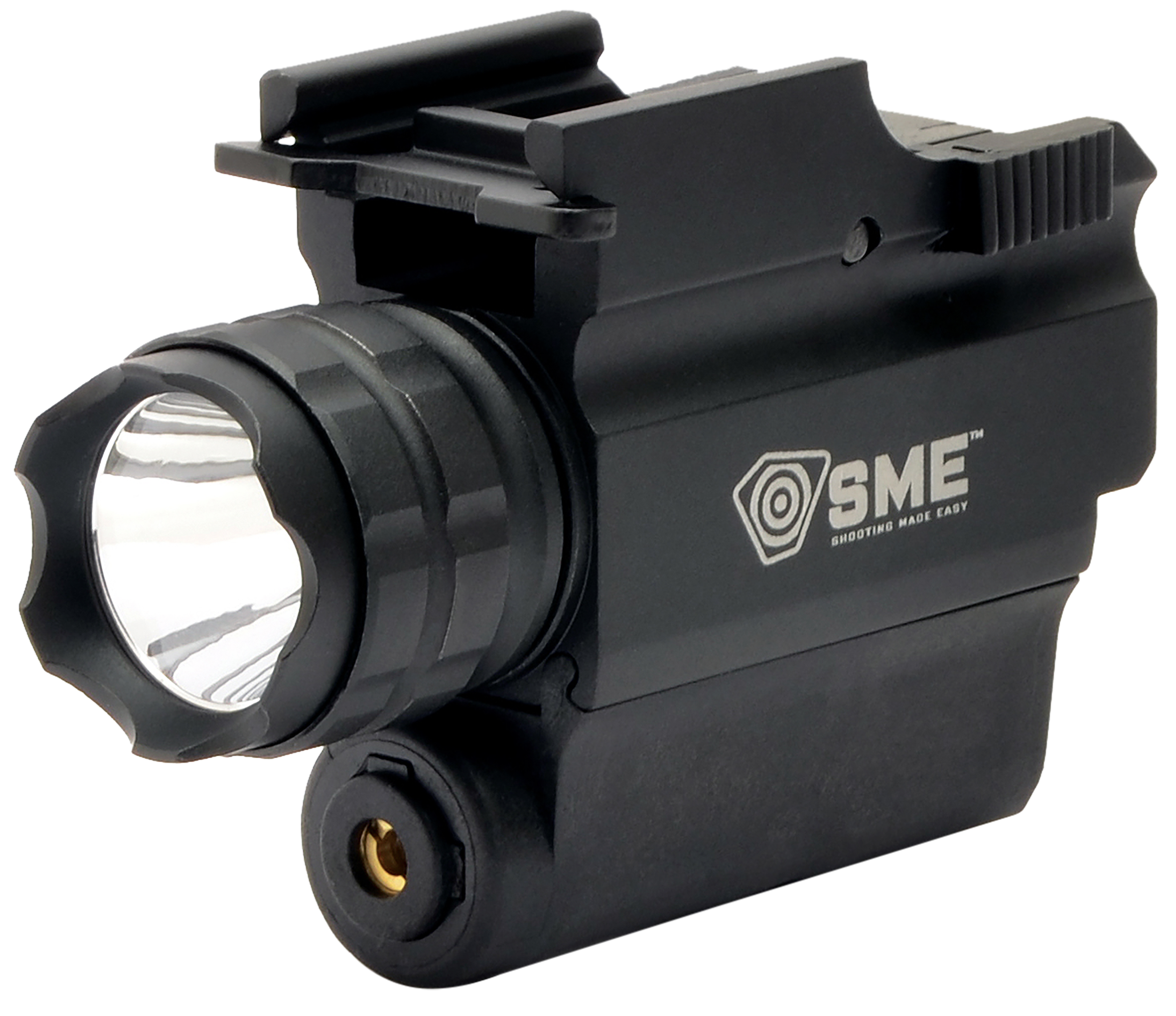 SME SMEWLLP Tactical Weapon Light w/Laser For Handgun 250 Lumens Output White Cree LED Light Red Laser Picatinny/Weaver Mount Black Aluminum
