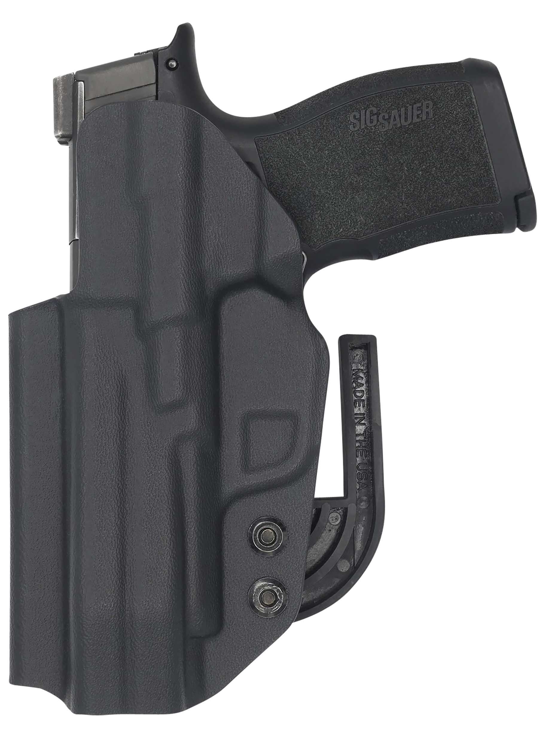 C&G Holsters 0252100 CovertIWB Black Kydex Belt Clip Fits Sig P365XL Right Hand