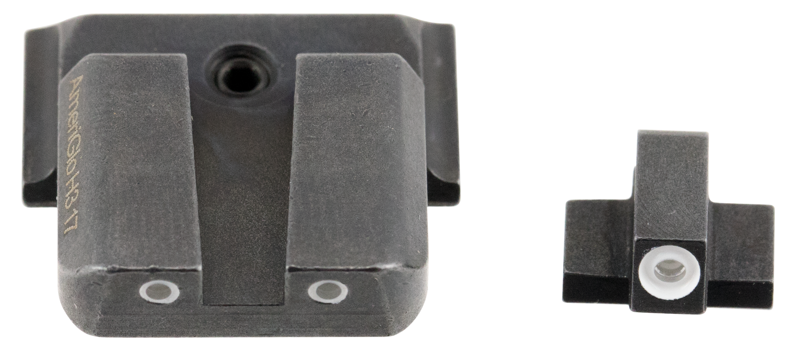 AmeriGlo SW801 Classic Tritium Sight Set for Smith & Wesson M&PBlack | Green Tritium with White Outline Front and Rear