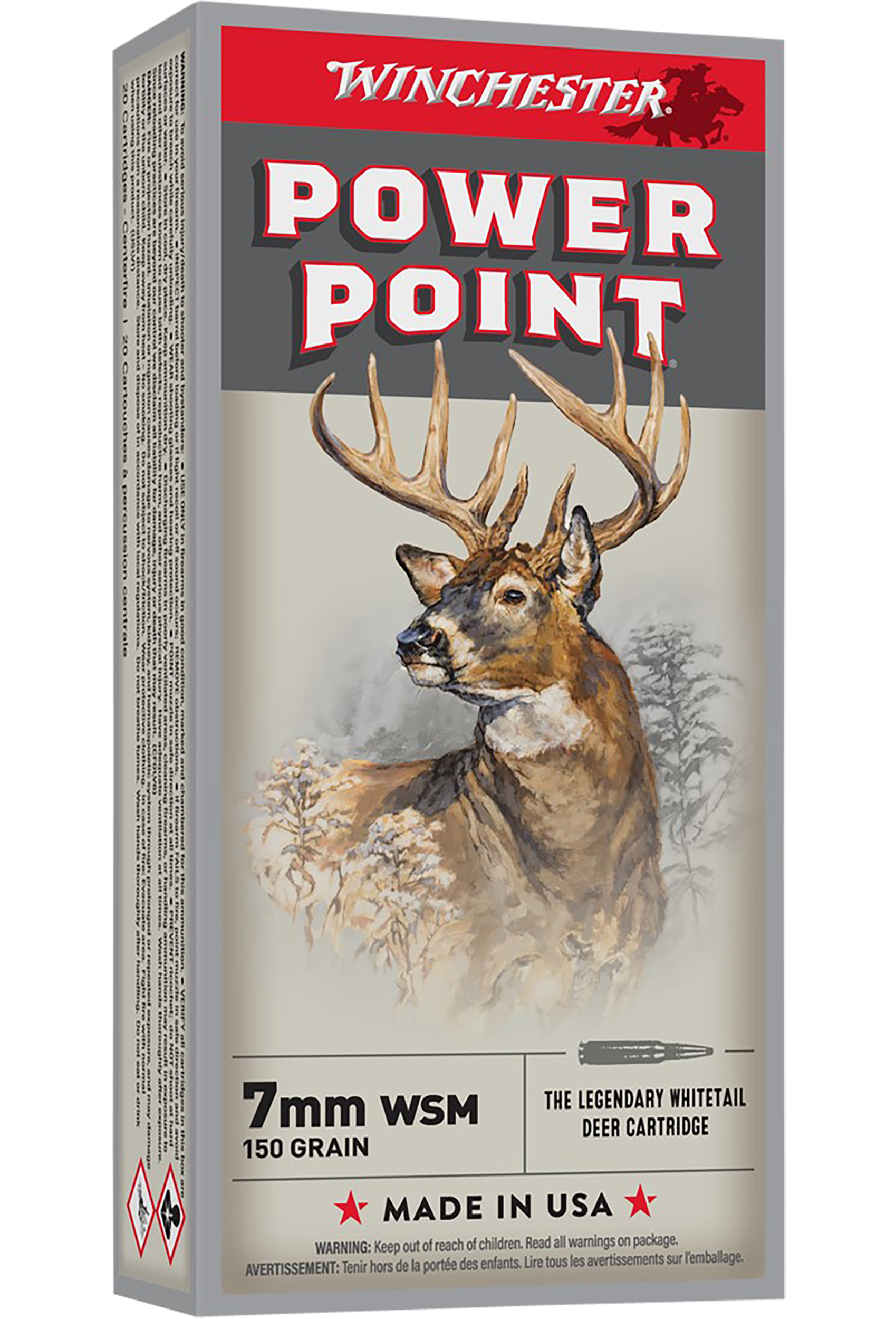 Winchester Ammo X7MMWSM Super X7mm WSM 150 gr 3200 fps Power-Point (PP) 20 Bx/10 Cs
