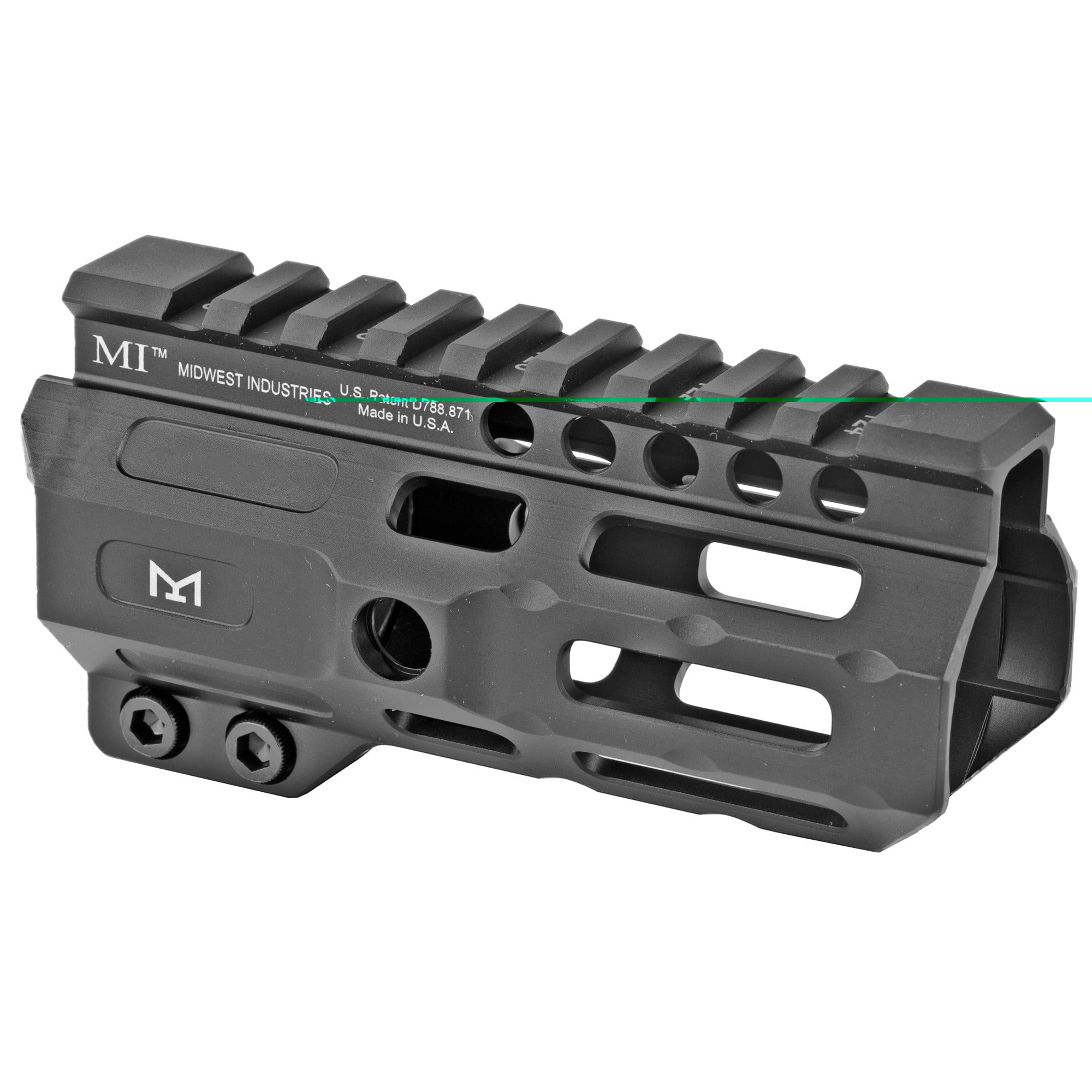 Midwest Industries MICRM45 CombatBlack Hardcoat Anodized 6061-T6 Aluminum 4.50" Picatinny/M-LOK