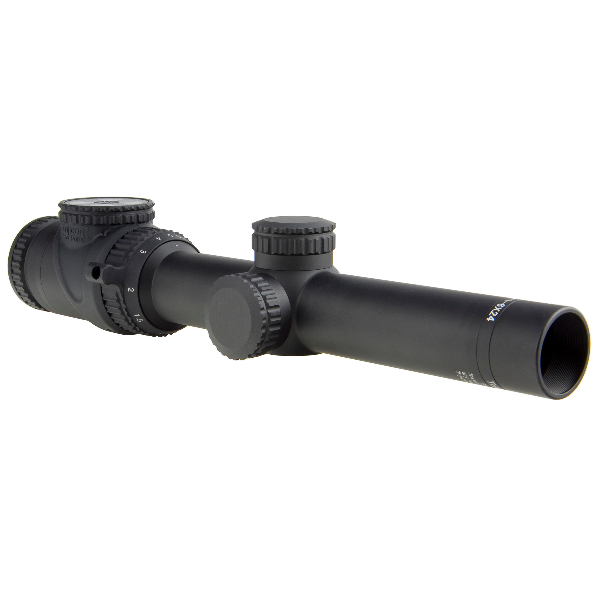 Trijicon 1-6x24 AccuPoint 30mm Rifle Scope Matte, Circle-Cross Crosshair w/ Green Dot