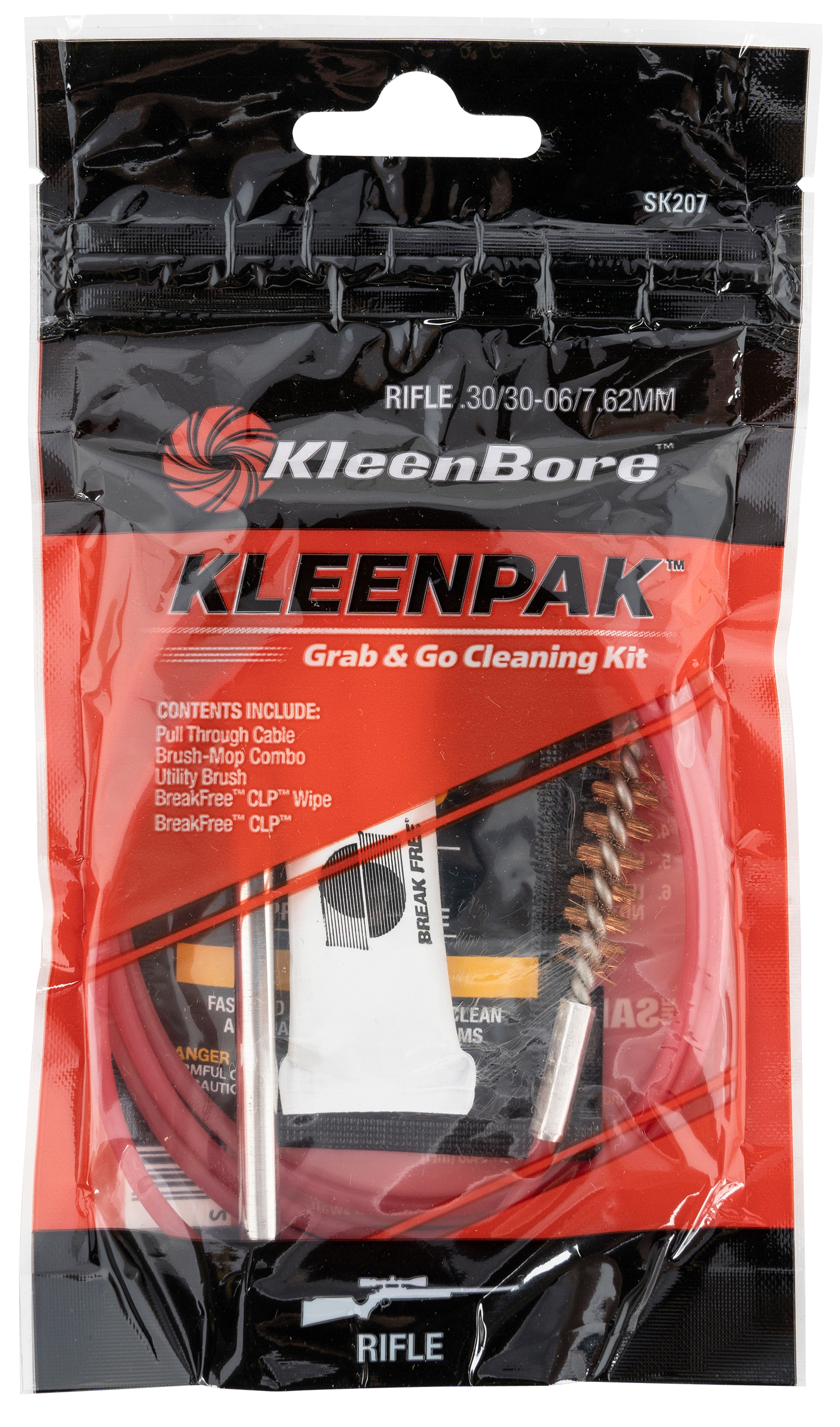 KleenBore SK20710 Grab & Go Cleaning Kit 7.62mm/30/30-06 Springfield Cal Rifle 10 Per Pack