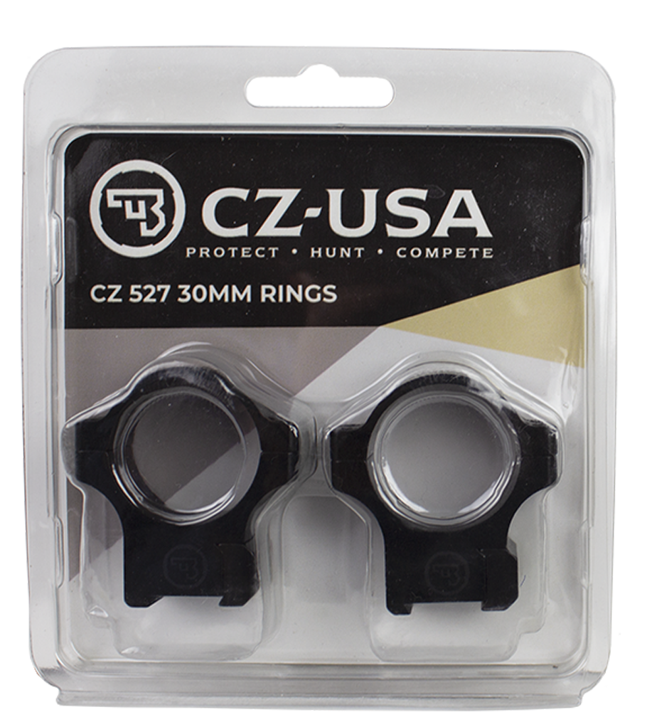 CZ-USA 40089 Scope Ring Set Matte Black Aluminum 30mm Tube Dovetail For CZ 527