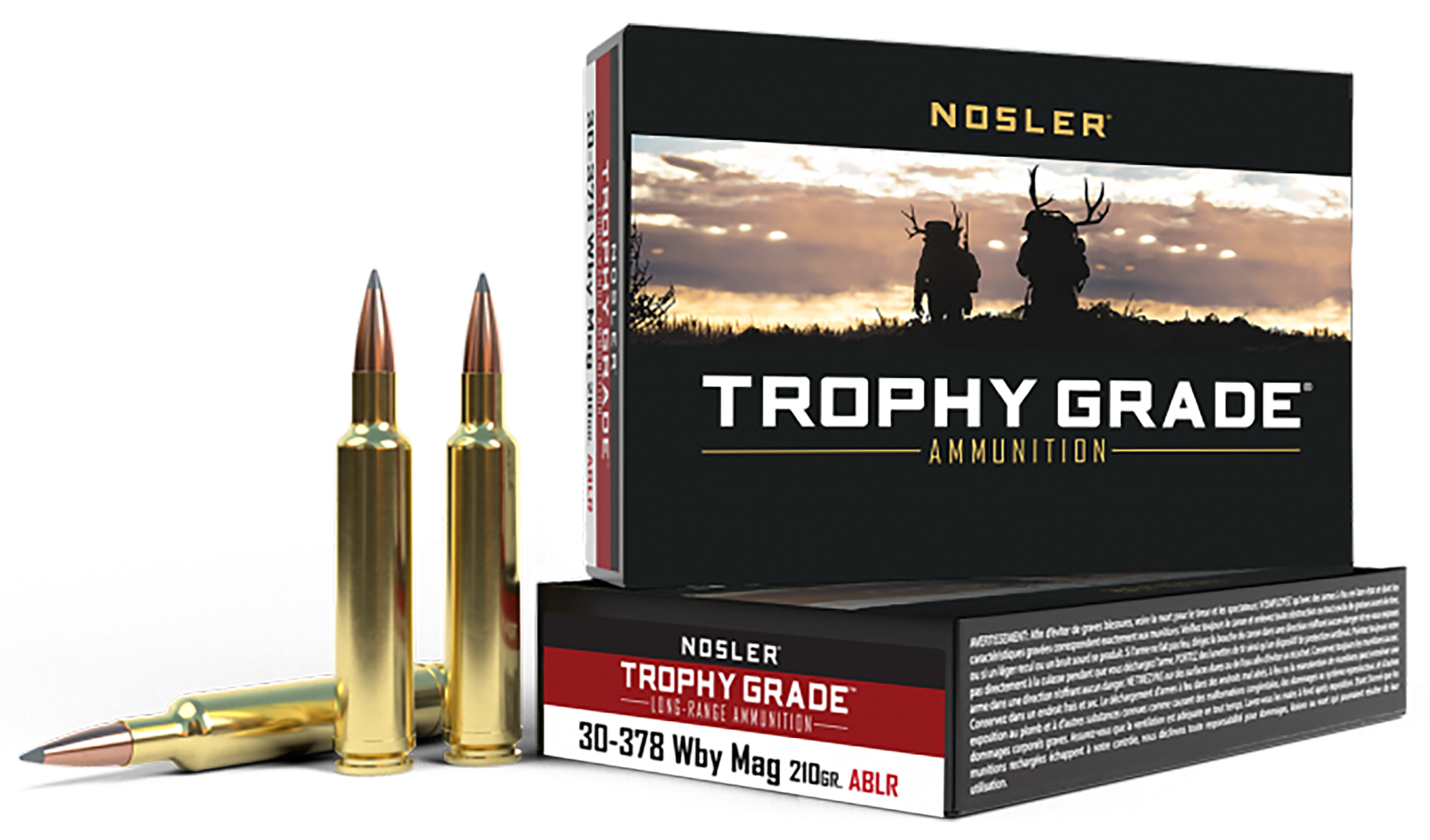 Nosler Trophy Grade Ammunition 30-378 Weatherby Magnum 210 Grain AccuBond Long Range 20RD
