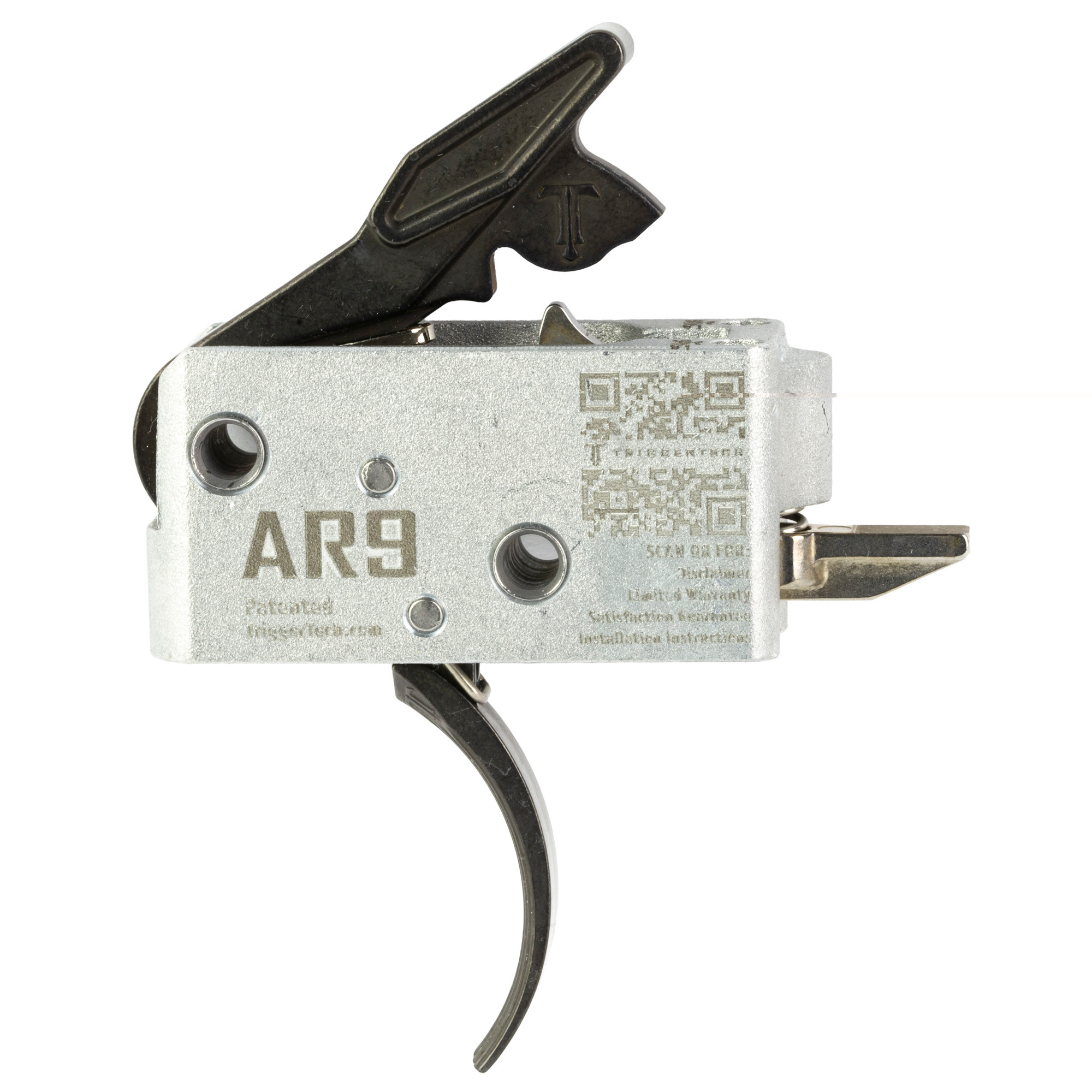 TriggerTech AH9SDB33NNC DutyCurved Trigger Single-Stage 3.50 lbs Draw Weight Fits AR-9