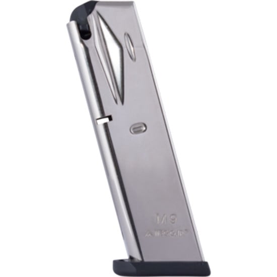 MEC-GAR PB9210N Beretta 92|PX4 9mm Luger 10 Round Carbon Steel Nickel Finish Blued Finish, 10rd