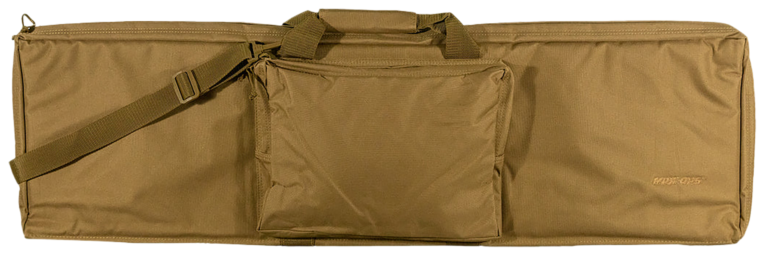 Bob Allen 79002 Max-Ops Rectangular Tactical Rifle Case Water Resistant Coyote Brown Polyester with Self Heading Nylon Zippers & Foam Padding 36" x 11" x 2.25" Exterior Dimensions