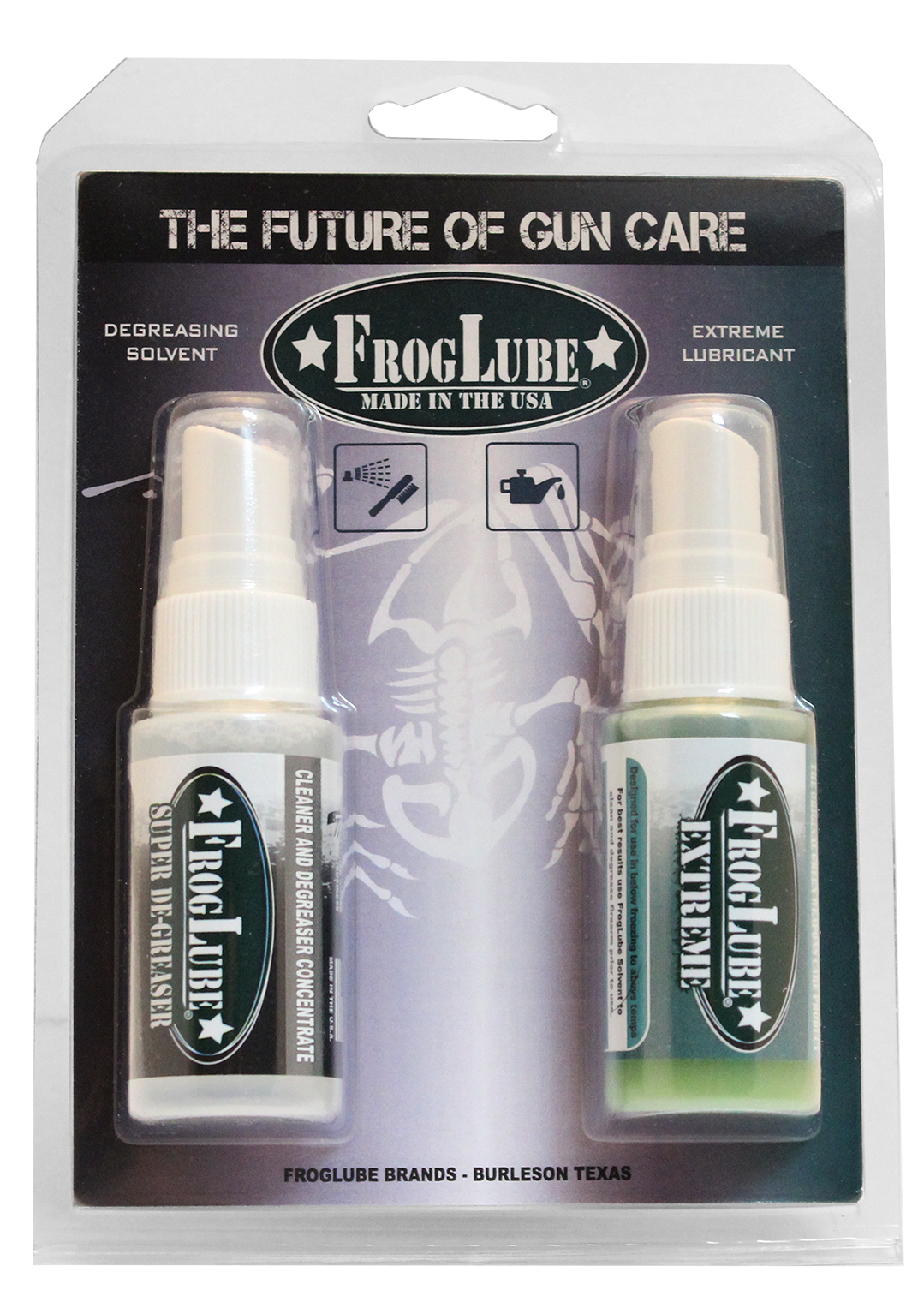 FrogLube 15265 Dual KitCleans, Lubricates, Prevents Rust & Corrosion Removes Oil, Grease, Dirt 2 oz Spray Bottle