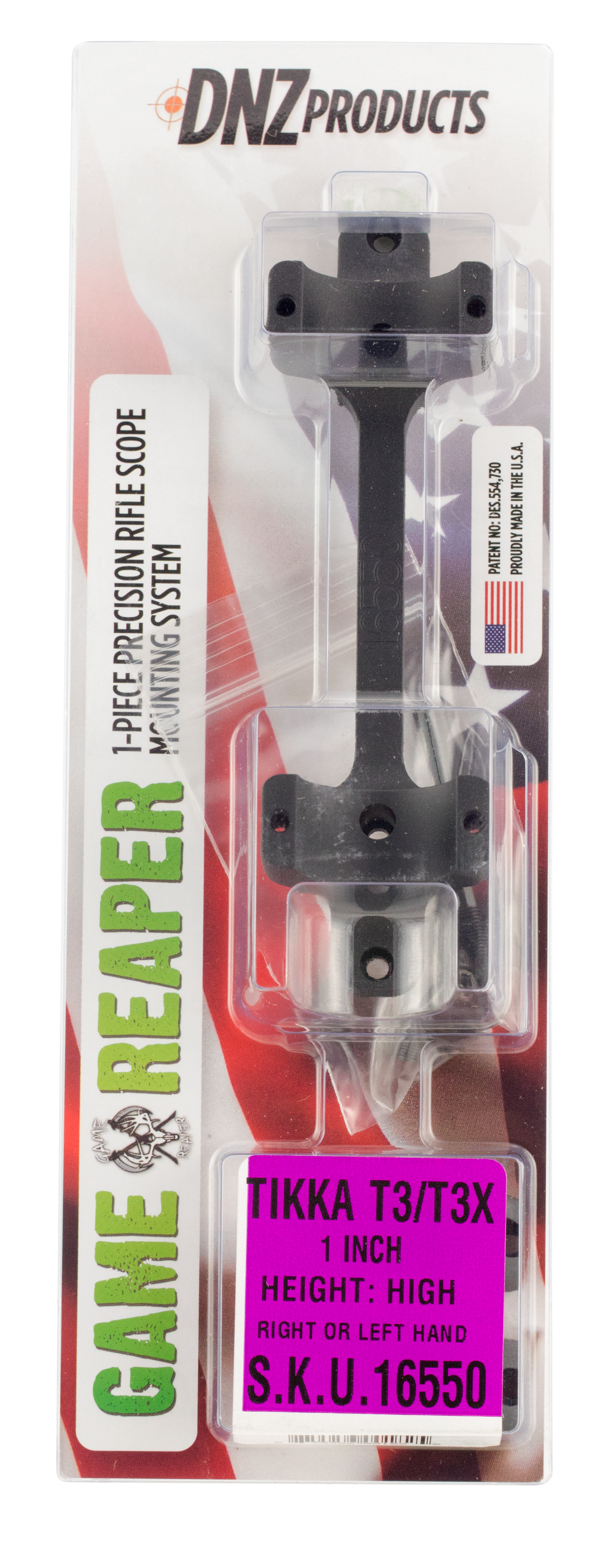 DNZ Game Reaper 1" Scopemount Black, High, Tikka T3