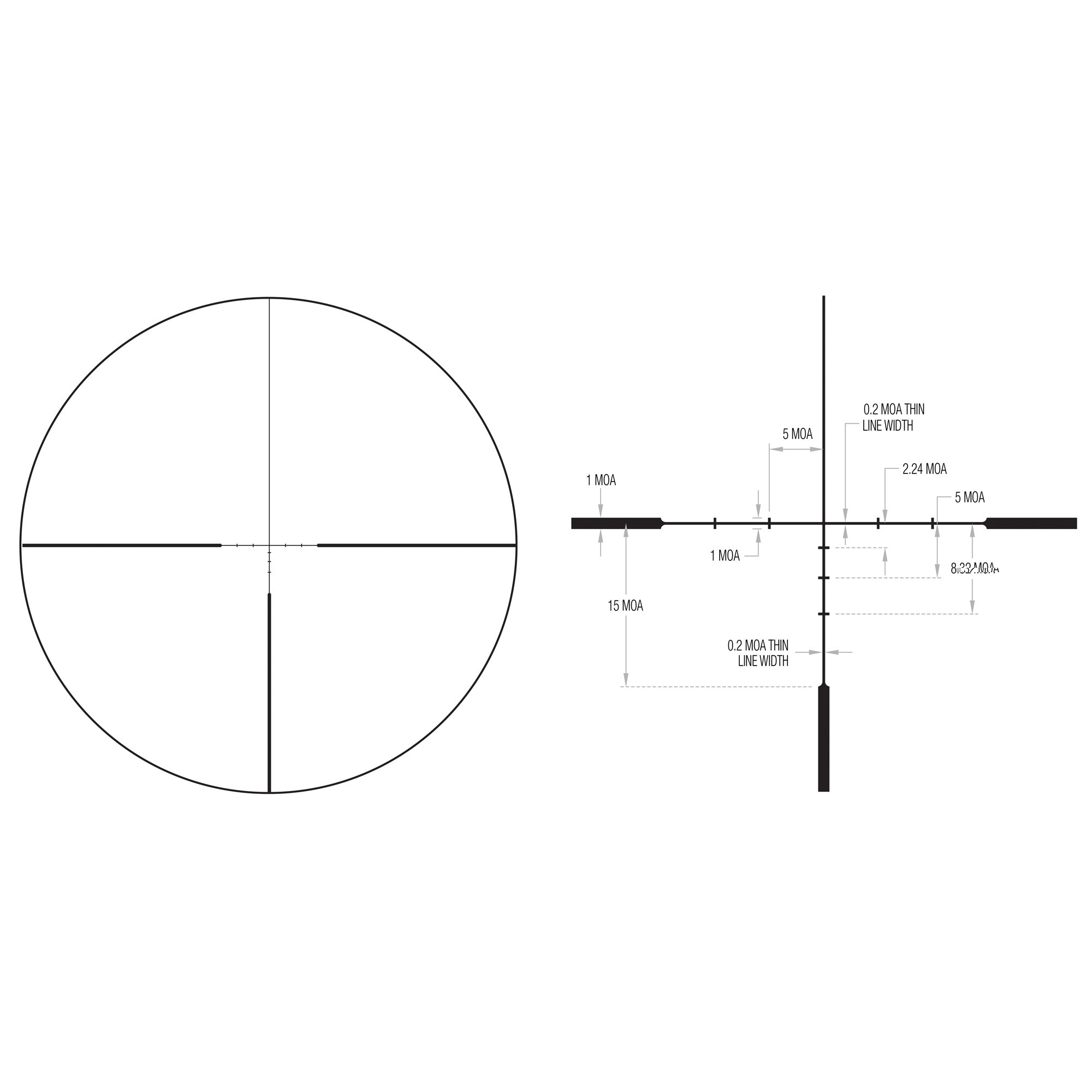Trijicon 2.5-10x40 Huron 30mm Rifle Scope Satin Black, BDC Hunter Holds