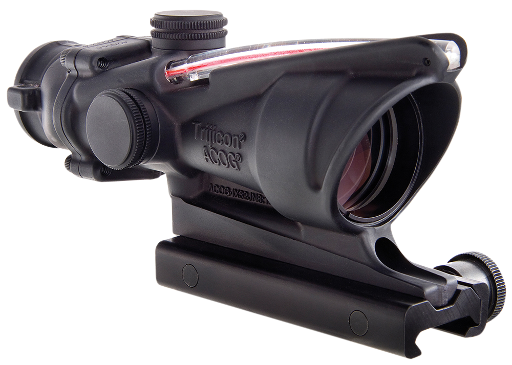 Trijicon 4x32 Acog Rifle Scope Matte, .223 Red Horseshoe/Dot, w/ Picatinny Adapter