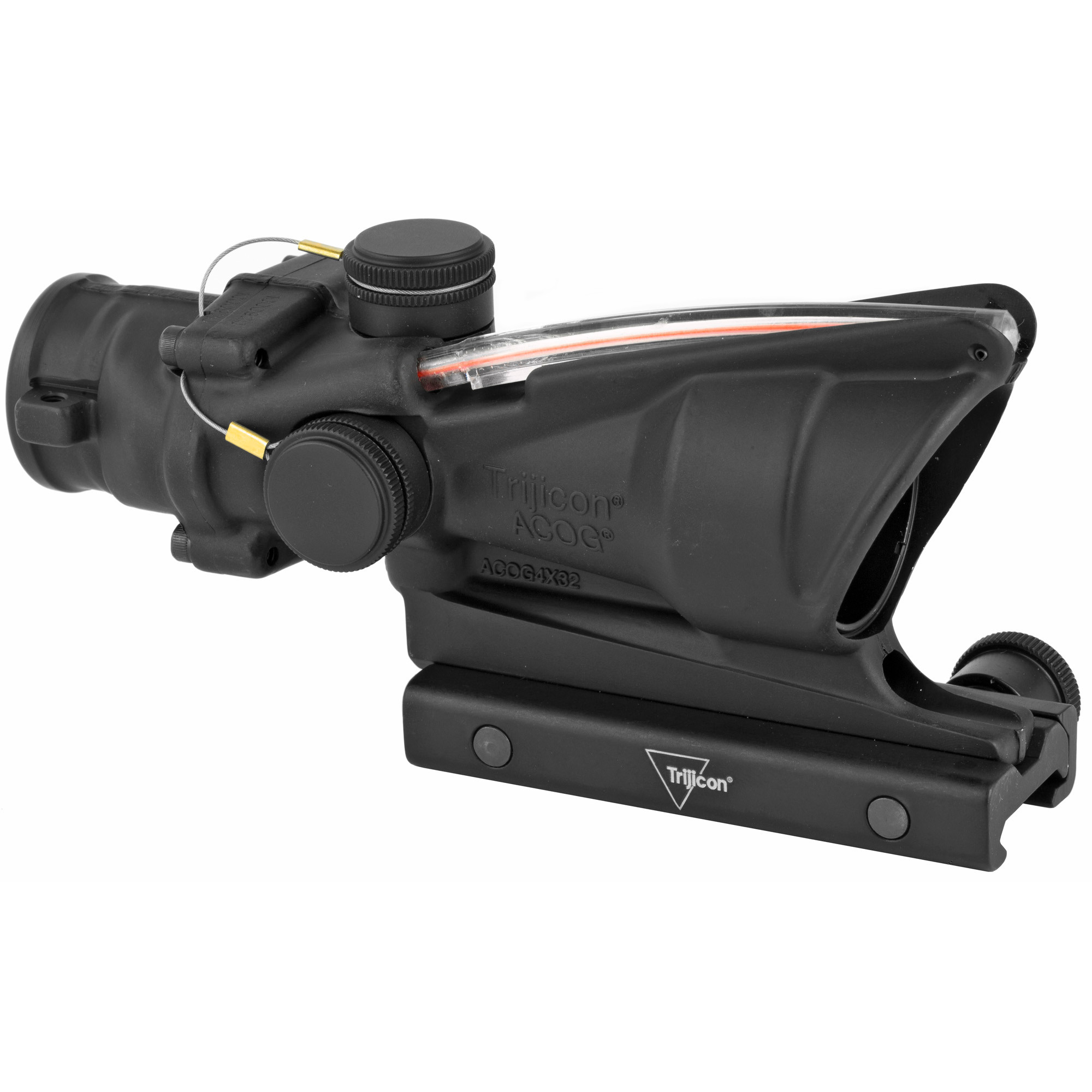 Trijicon 4x32 Acog Rifle Scope Matte, .223 Red Horseshoe/Dot, w/ Picatinny Adapter