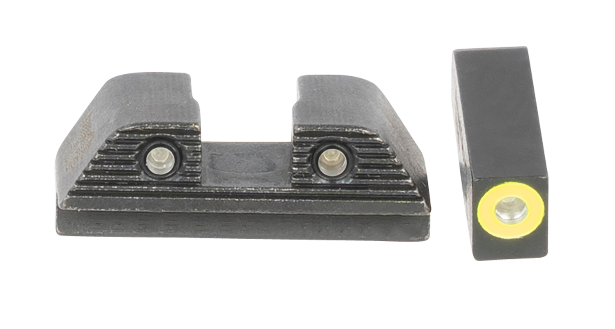 AmeriGlo GL822 Trooper Sight Set for GlockBlack | Green Tritium with Lumigreen Outline Front Sight Green Tritium with Black Outline Rear Sight
