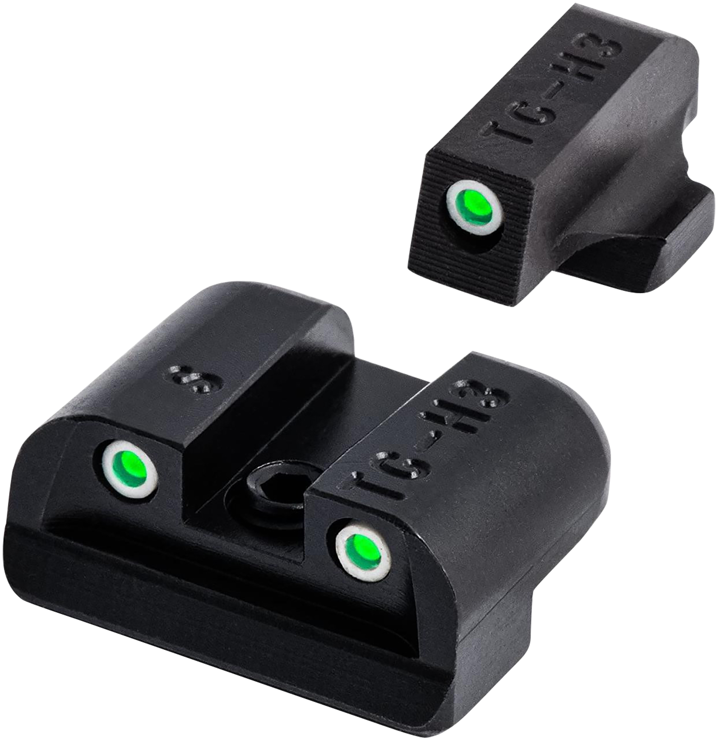TruGlo TG231S2 TritiumBlack | Green Tritium Front Sight Green Tritium Rear Sight