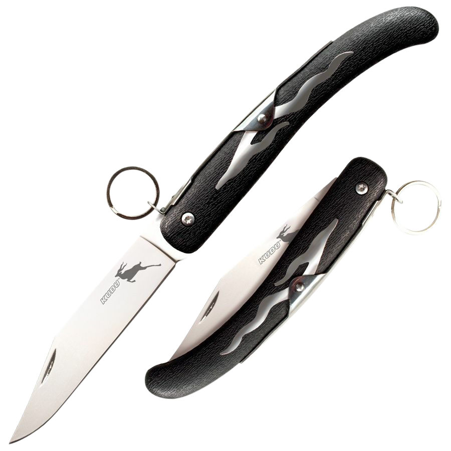 Cold Steel CS20KK Kudu4.25" Folding Plain Mirror Polished 5Cr15MoV SS Blade/ Black Woodgrain Zy-Ex Handle