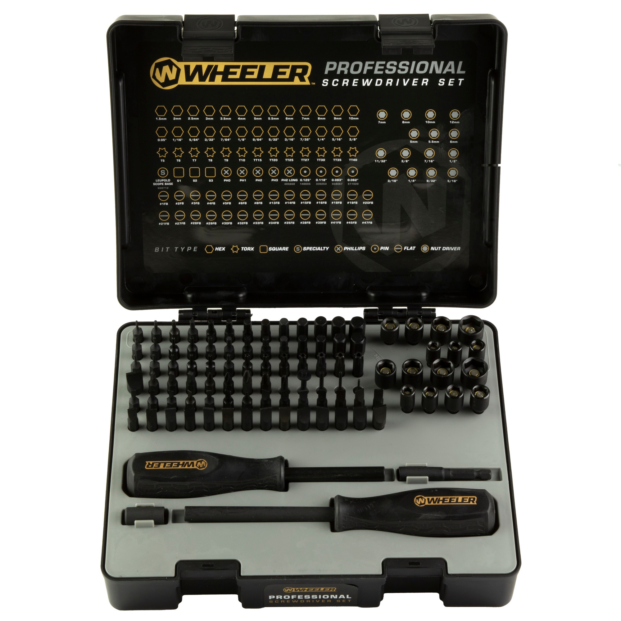 Wheeler 4001003 Professional Screwdriver Set Black 100 Pieces