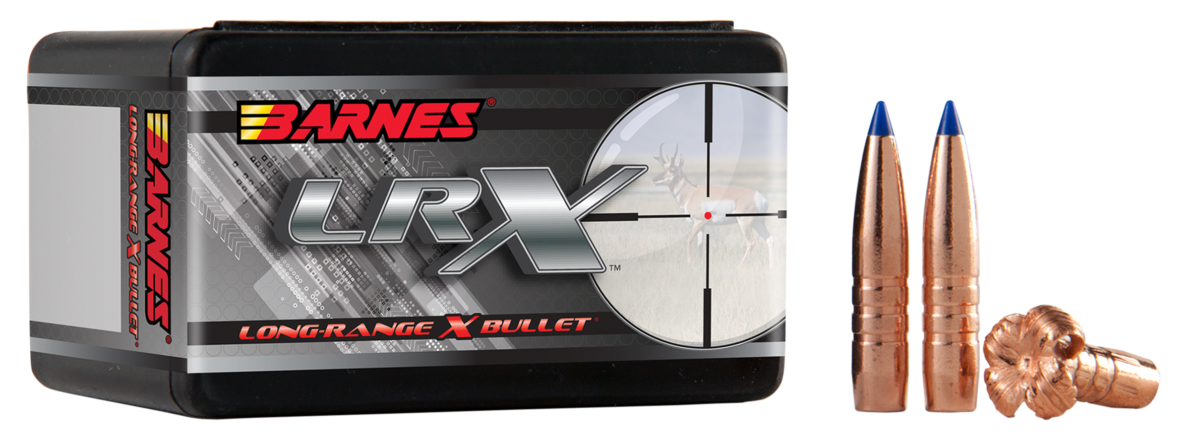 Barnes LRX Long-Range Hunting Bullets 338 Lapua Magnum (338 Diameter) 280 Grain LRX Boat Tail Lead-Free Box of 50
