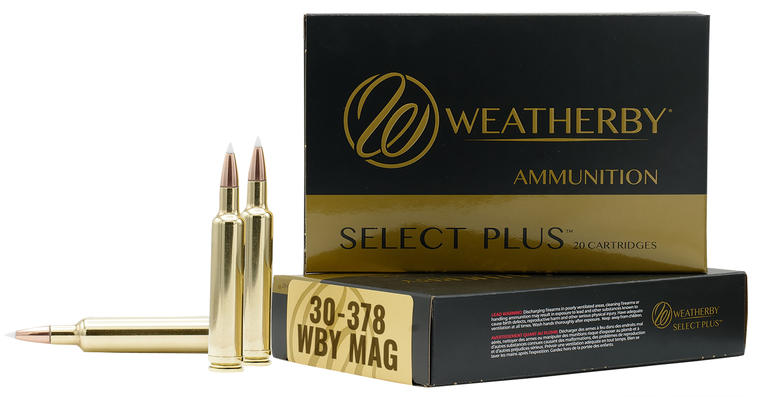 Weatherby Select Plus Ammunition 30-378 Weatherby Magnum 180 Grain Barnes TTSX Polymer Tipped Spitzer Lead-Free 20RD