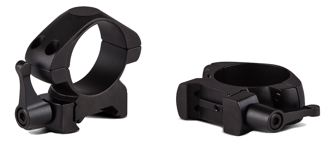 Konus 7407 Scope Ring Set Quick Release For Rifle Picatinny/Weaver Medium 1" Tube Matte Black Steel