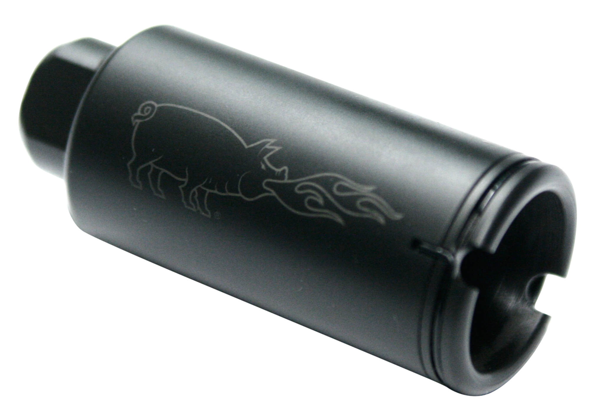 Noveske 5000517 KX3 Flash Suppressor Black Nitride Steel with 1/2"-28 tpi Threads, 3.28" OAL & 1.35" Diameter for 5.56x45mm NATO AR-Platform