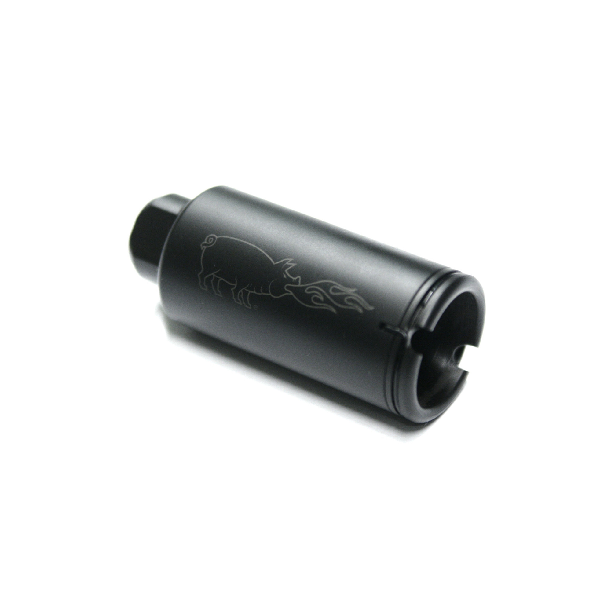 Noveske 5000517 KX3 Flash Suppressor Black Nitride Steel with 1/2"-28 tpi Threads, 3.28" OAL & 1.35" Diameter for 5.56x45mm NATO AR-Platform