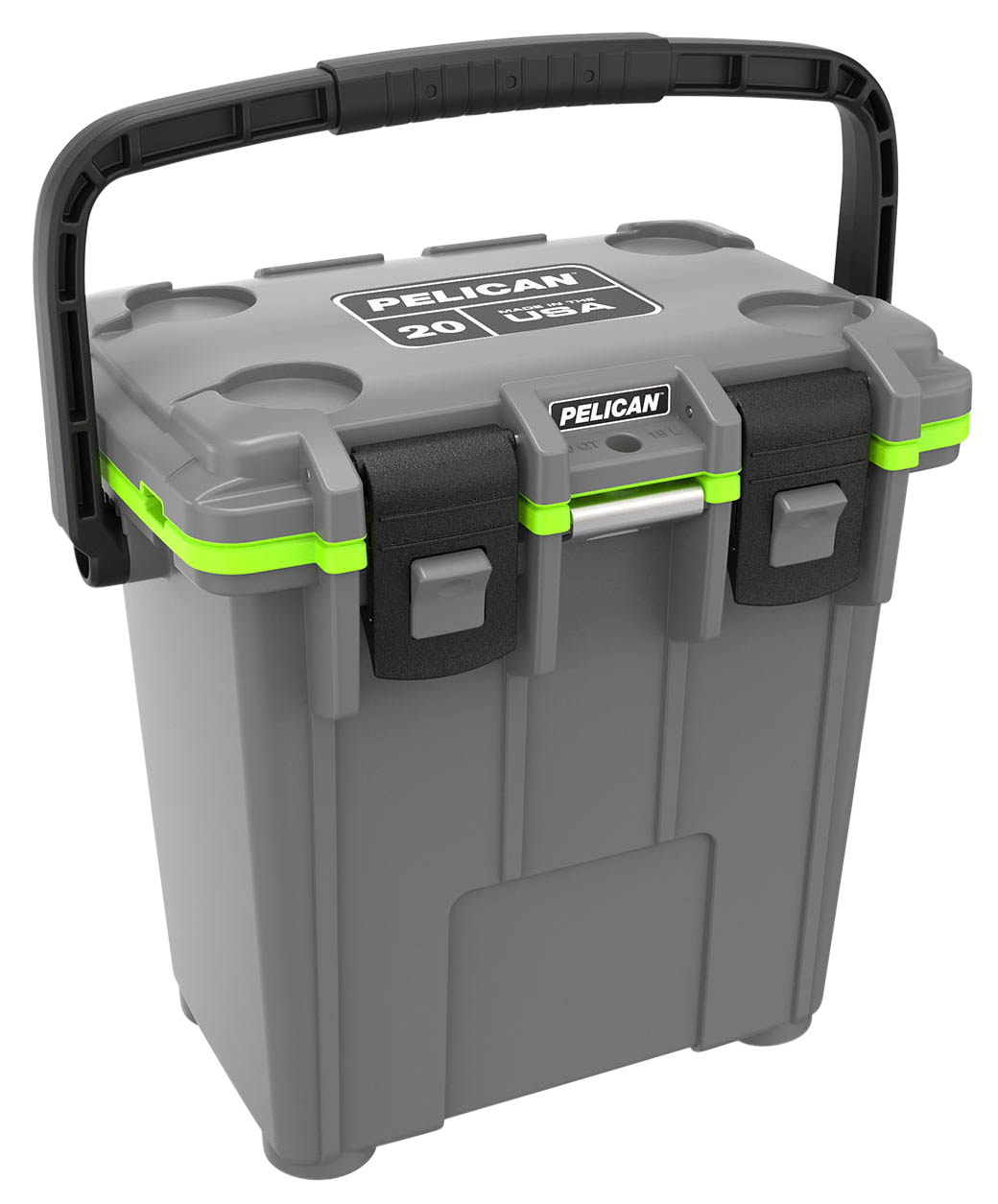 Pelican , Pelican 20q-1-dkgryegrn  20qt Elite Cooler Gry/grn