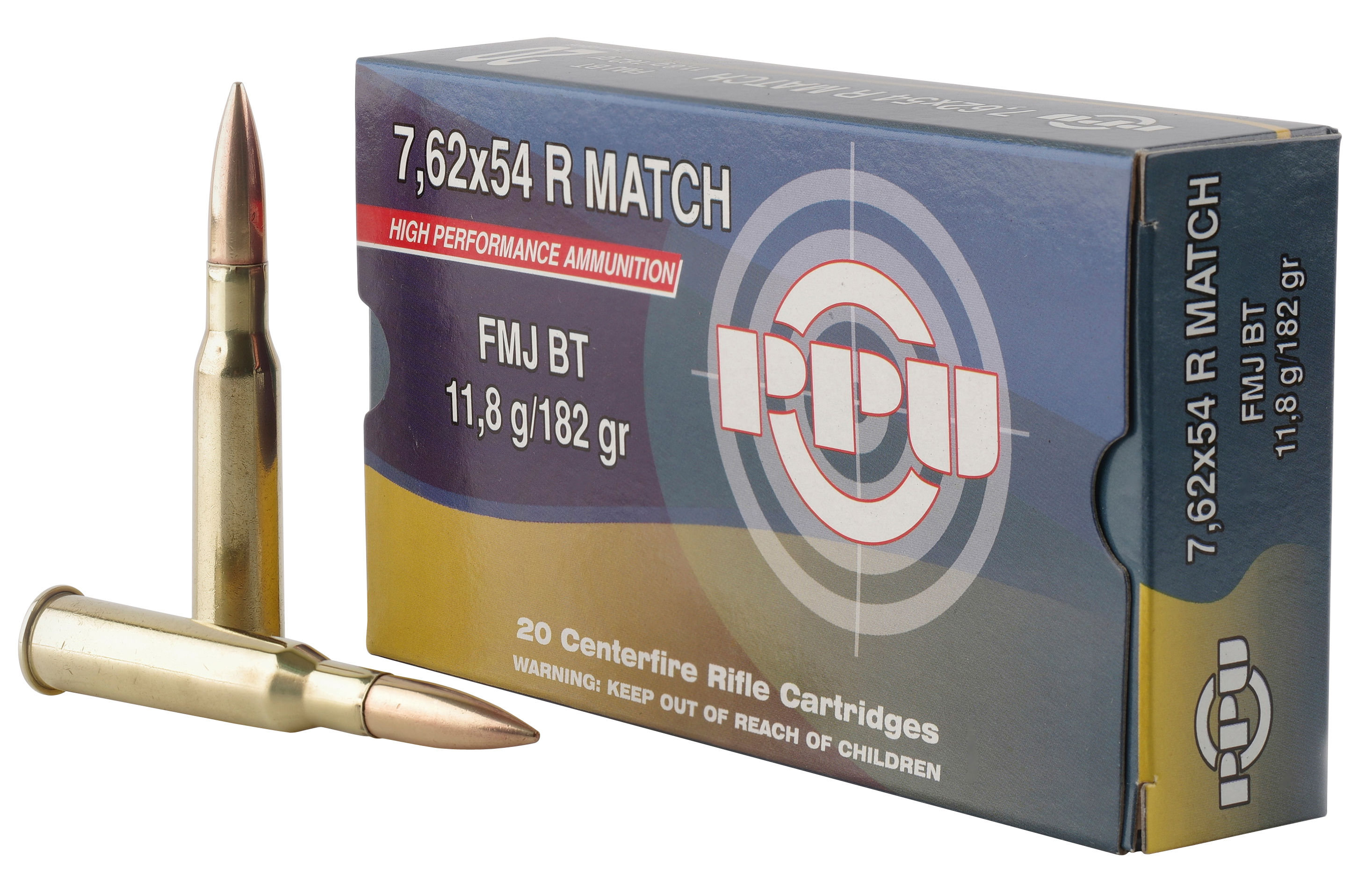 Prvi Partizan Match Ammunition 7.62x54mm Rimmed Russian 182 Grain Full Metal Jacket 20RD