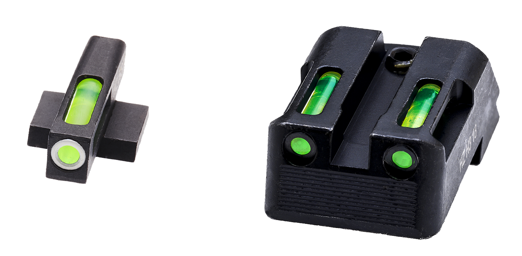 HIVIZ LiteWave H3 Night Sight Set Kimber 1911 3-Dot Tritium Green Litepipe with White Front Ring