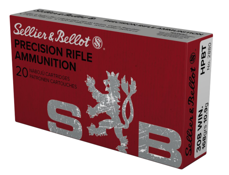 Sellier & Bellot Match Ammunition 308 Winchester 168 Grain Hollow Point Boat Tail