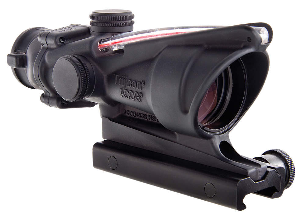 Trijicon 4x32 Acog Rifle Scope Matte, .223 Red Crosshair, w/ Picatinny Adapter