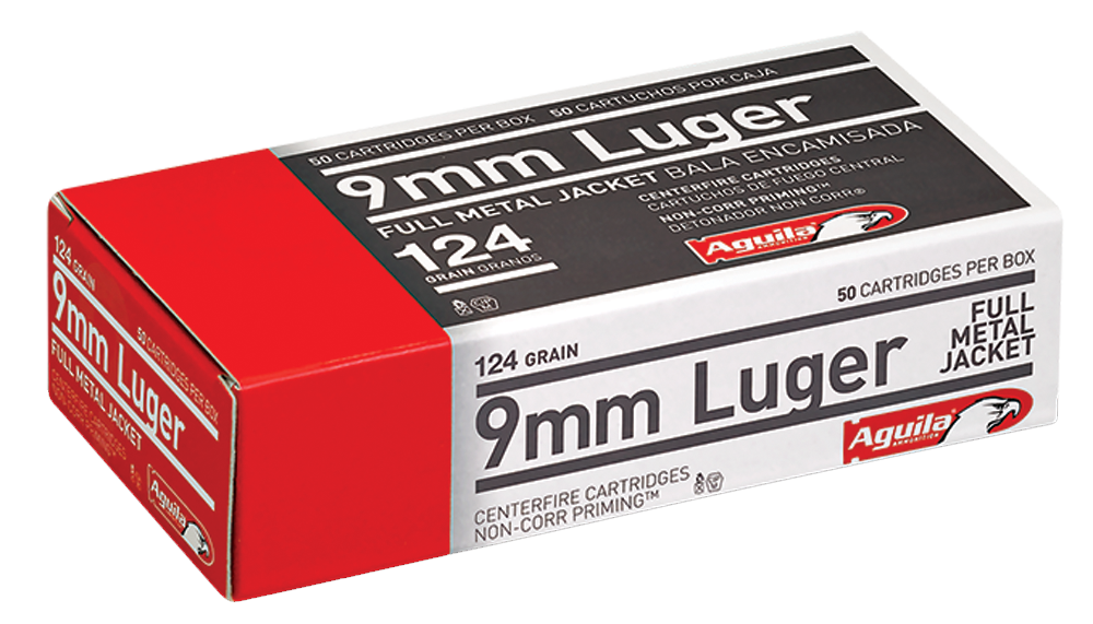 Aguila 1E092110 Target & Range Handgun 9mm Luger 124 gr FMJ50rd Bx