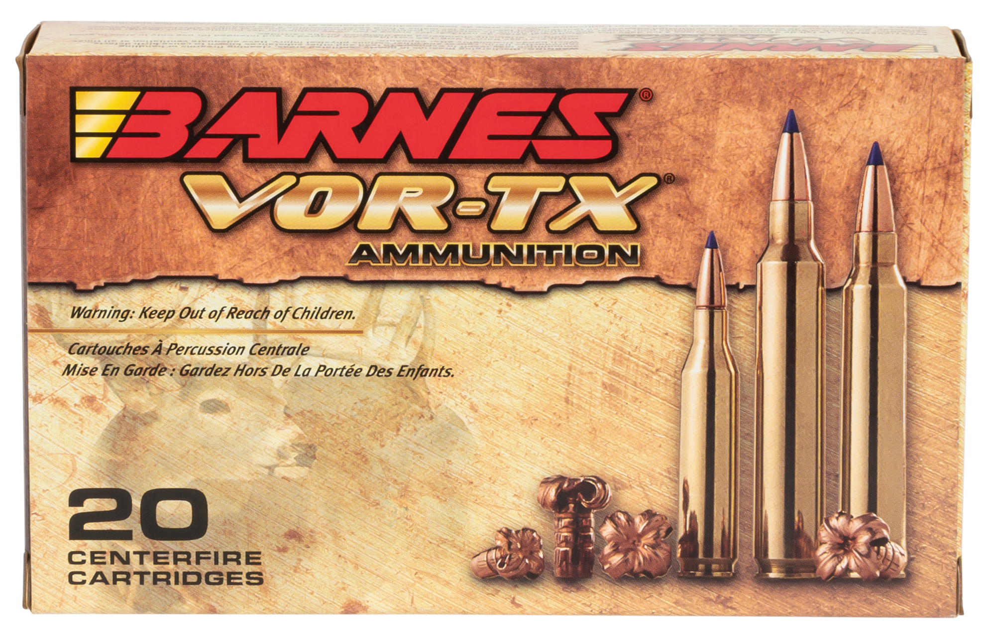 Barnes VOR-TX Ammunition 25-06 Remington 100 Grain TTSX Polymer Tipped Spitzer Boat Tail Lead-Free 20RD