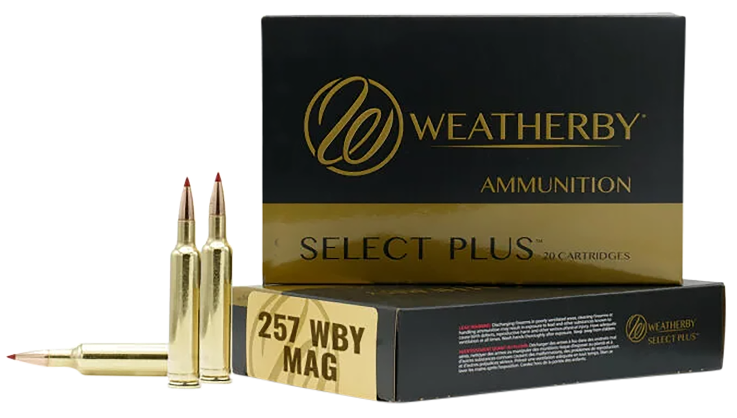 Weatherby Select Plus Ammunition 257 Weatherby Magnum 110 Grain Hornady ELD-X Polymer Tip 20RD