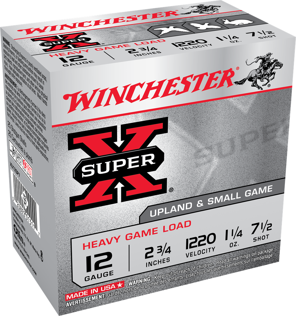 Winchester Ammo XU12SP7 Super X Heavy Game Load 12 Gauge 2.75" 1 1/4 oz 1220 fps 7.5 Shot 25ea