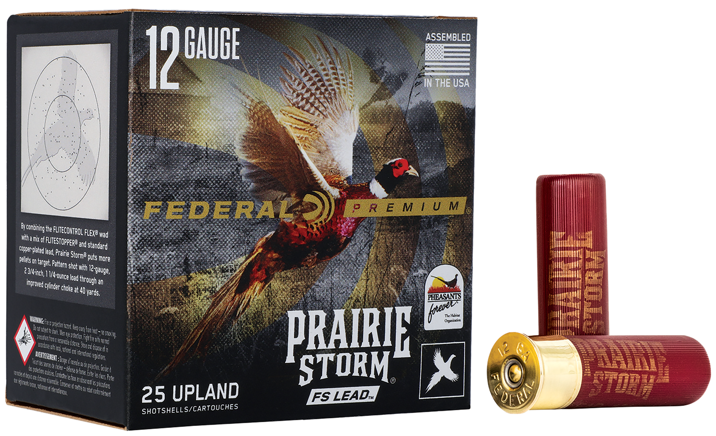 Federal PFX129FS4 Premium Prairie Storm FS 12 Gauge 3" 1 5/8 oz 1350 fps 4 Shot 25ea