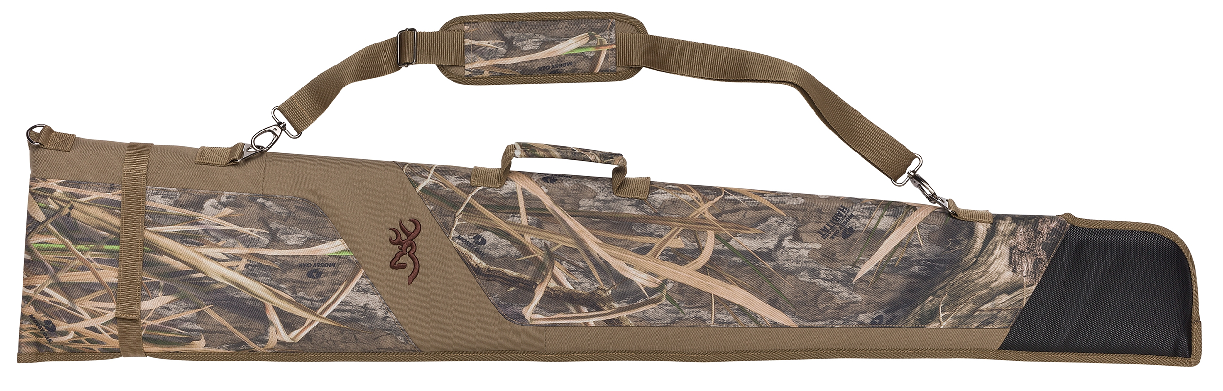 Browning 1419555952 Waterfowl Slipmade of Polyester with Mossy Oak Shadow Grass Habitat Finish, Velvet Lining, Closed-Cell Foam Padding & Detachable Shoulder Strap 52" L x 1.50" D x 9" H Interior Dimensions