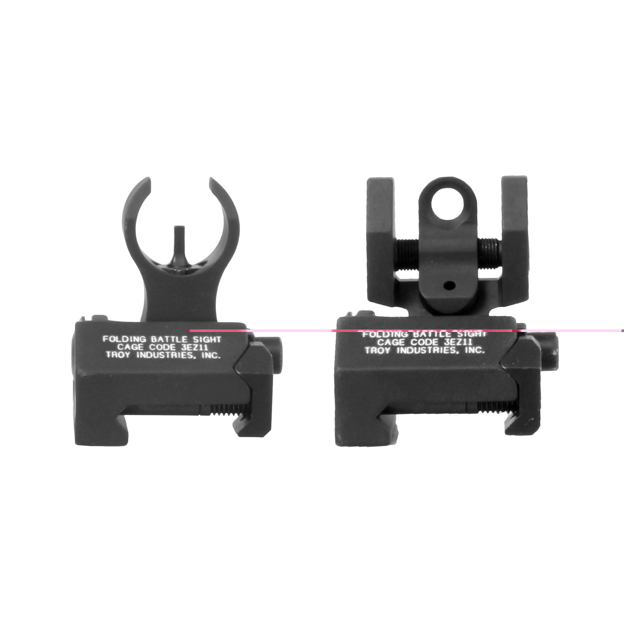 Troy Industries Micro Flip-Up Battle Sight Set HK-Style Front & Standard Rear AR-15 Aluminum
