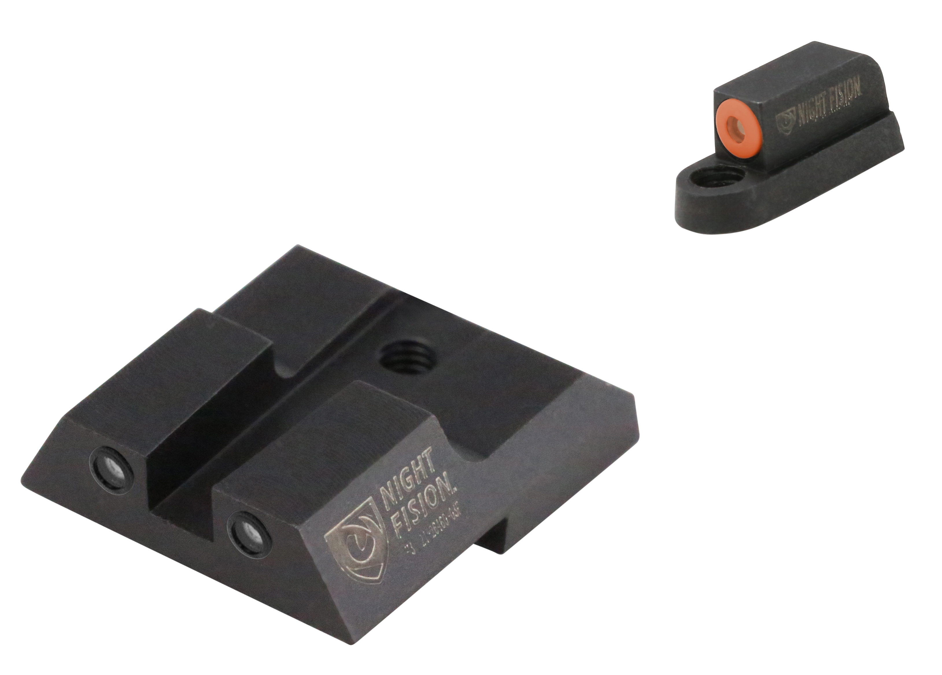 Night Fision CZU076003OGZG Tritium Night Sights For CZ-USABlack| Green Tritium Orange Ring Front Sight Green Tritium Black Ring Rear Sight