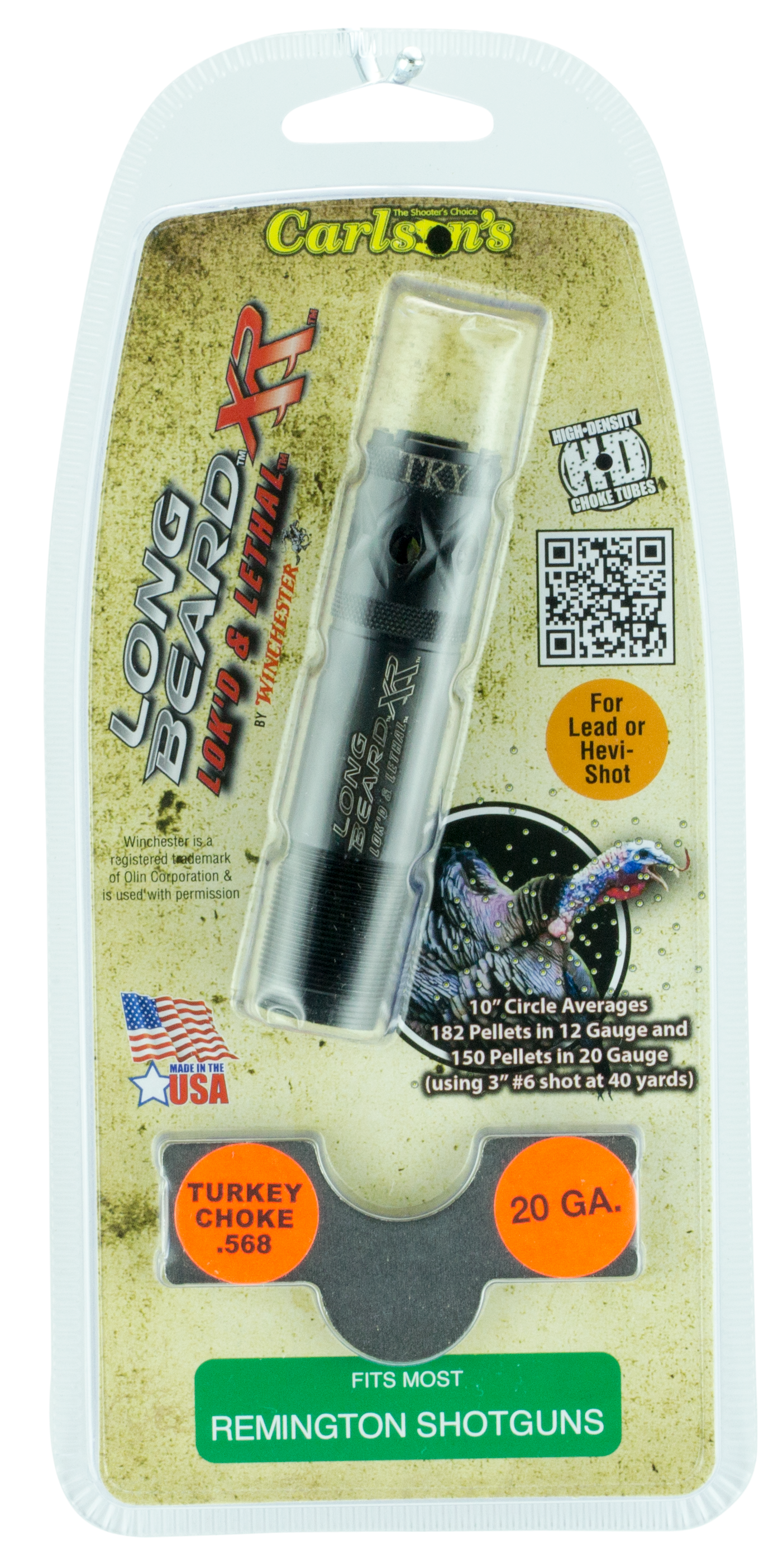 Carlson's Choke Tubes 70125 Long Beard Turkey 70125 20 Gauge Turkey Ported 17-4 Stainless Steel