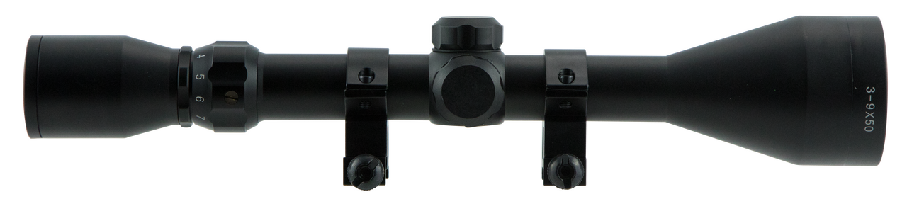 Truglo TG85395XB Buckline Hunting Scope 3-9x 50mm Obj 41.47-12.67 ft @ 100 yds FOV 1 Tube Black Matte Finish BDC in.