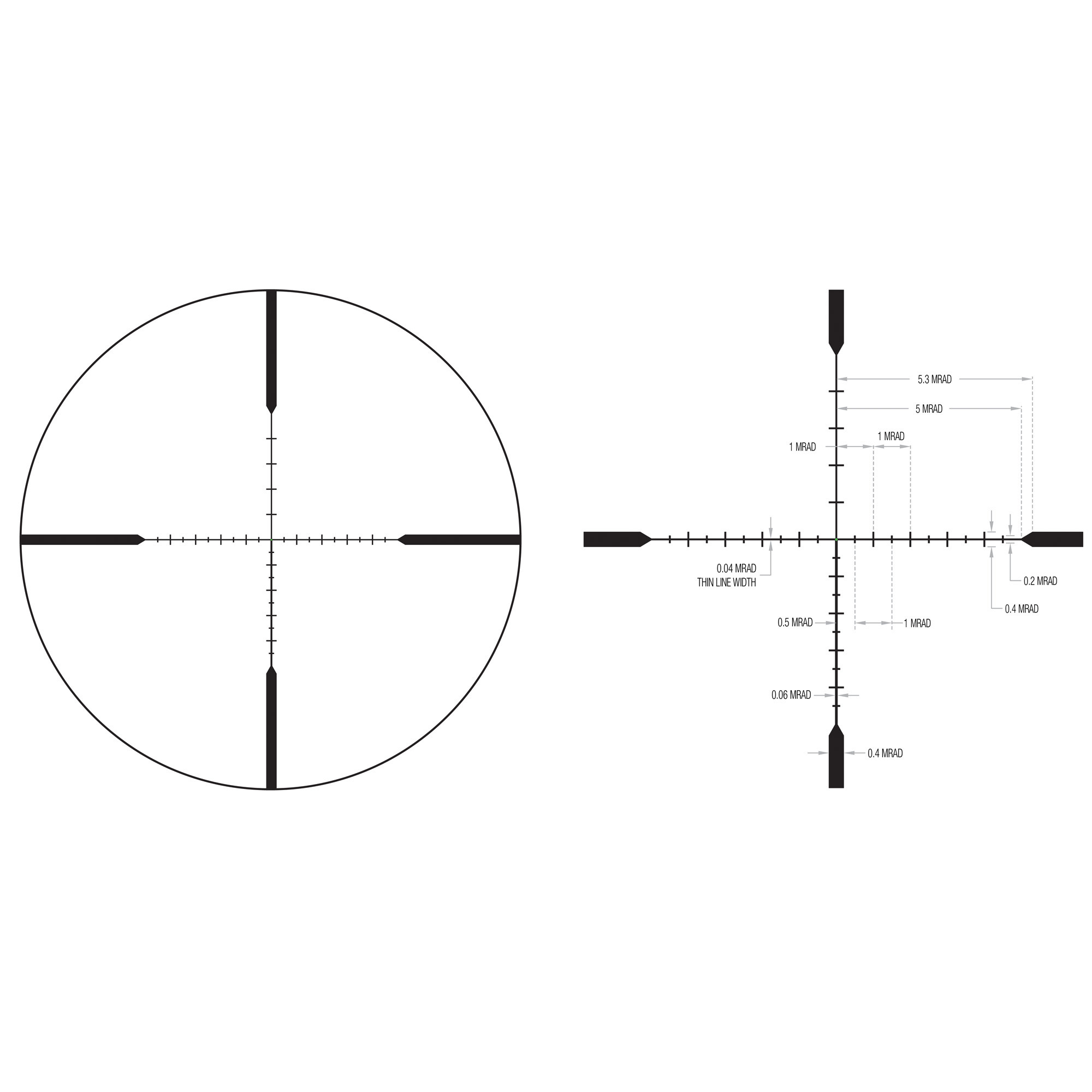 Trijicon 5-20x50 AccuPoint 30mm Rifle Scope Matte Black, MRAD Ranging Crosshair (Green Dot), Side Focus