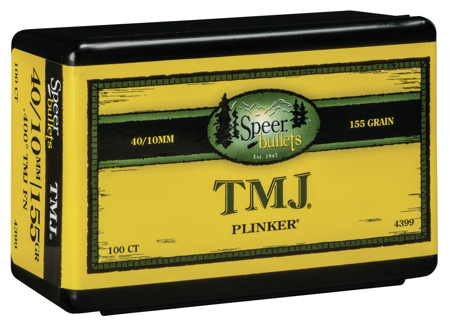 Speer Bullets 40 S&W, 10mm Auto (400 Diameter) 155 Grain Total Metal Jacket Box of 100